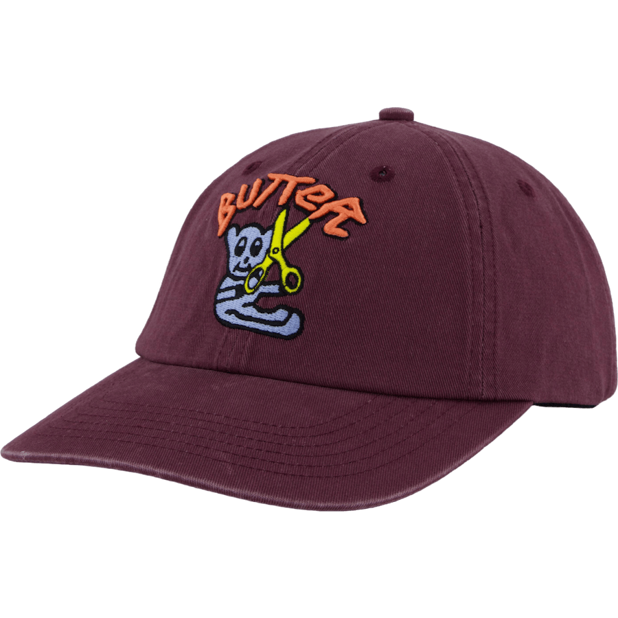 Bear 6 Panel Cap Wine