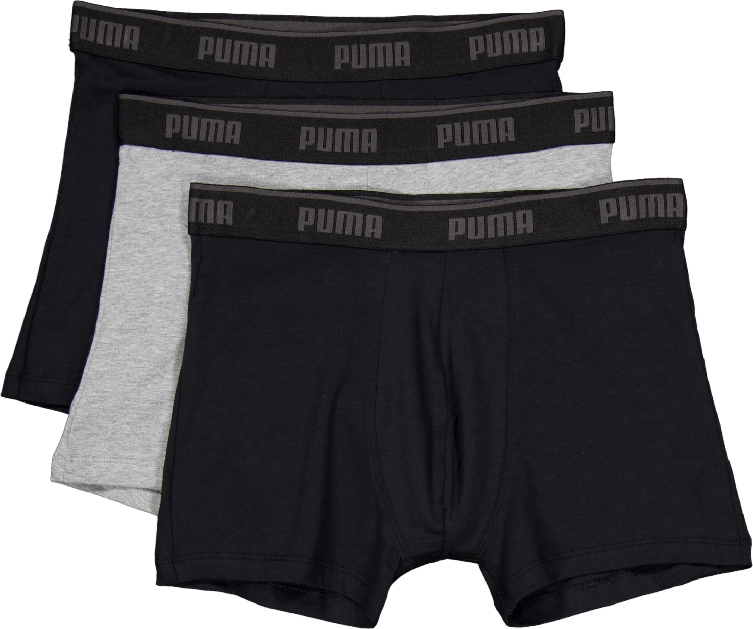 Puma Men Everyday Basic Boxers Grey Combo, Male, Odevy, Spodná bielizeň, Čierna, S