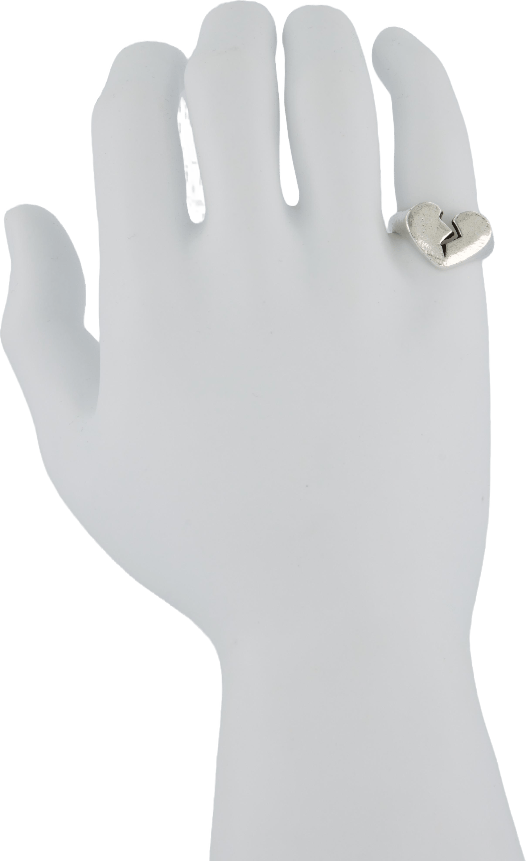 Broken Heart Ring Silver, Male, Attrezzature, altri accessori, Argento, 24