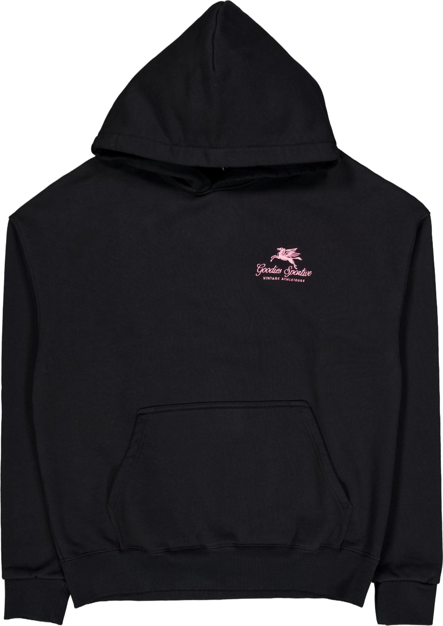 550gms Premium Boxy Hoodie Con Black