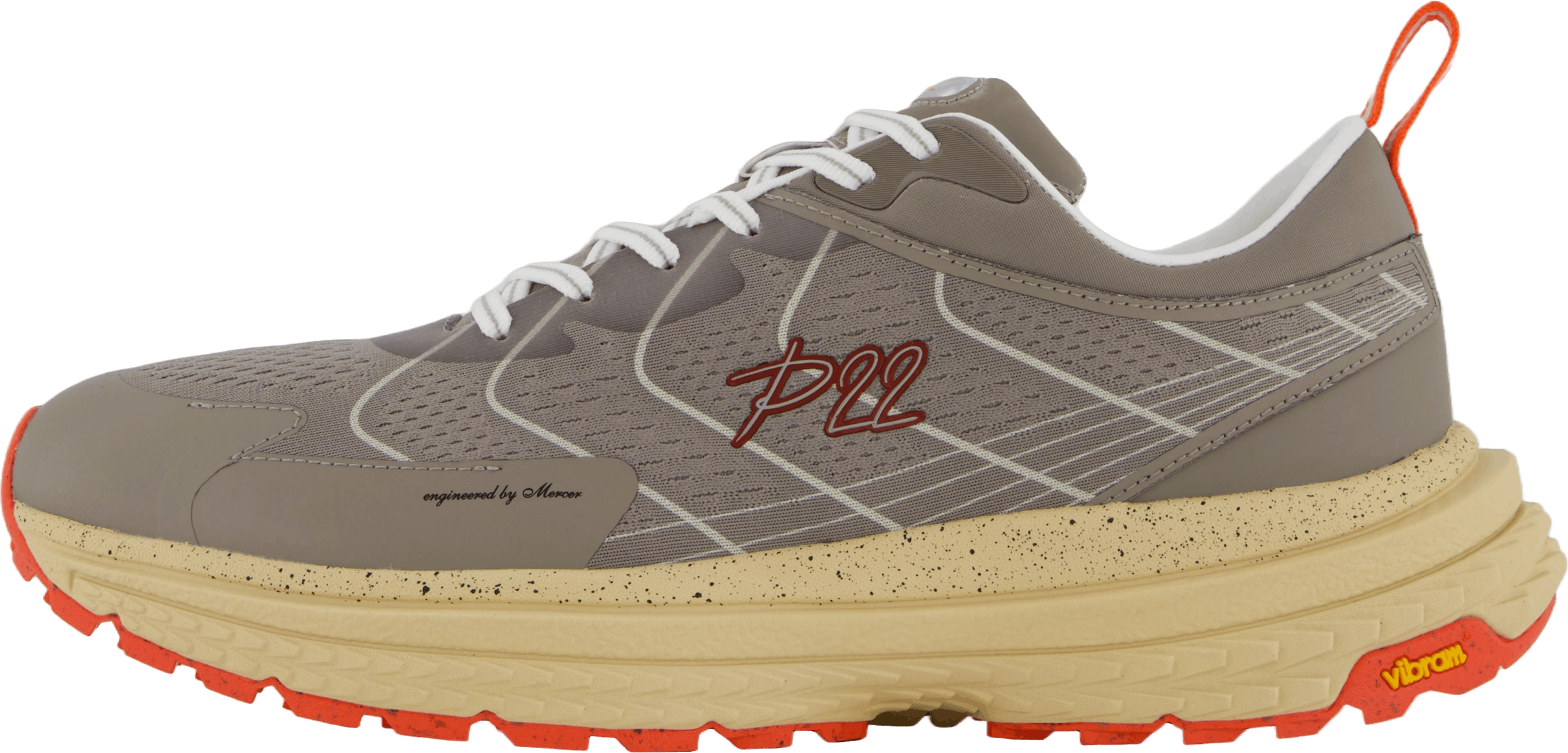 P22 Brown/red, Male, Skor, Sneakers, Grå, EU 43