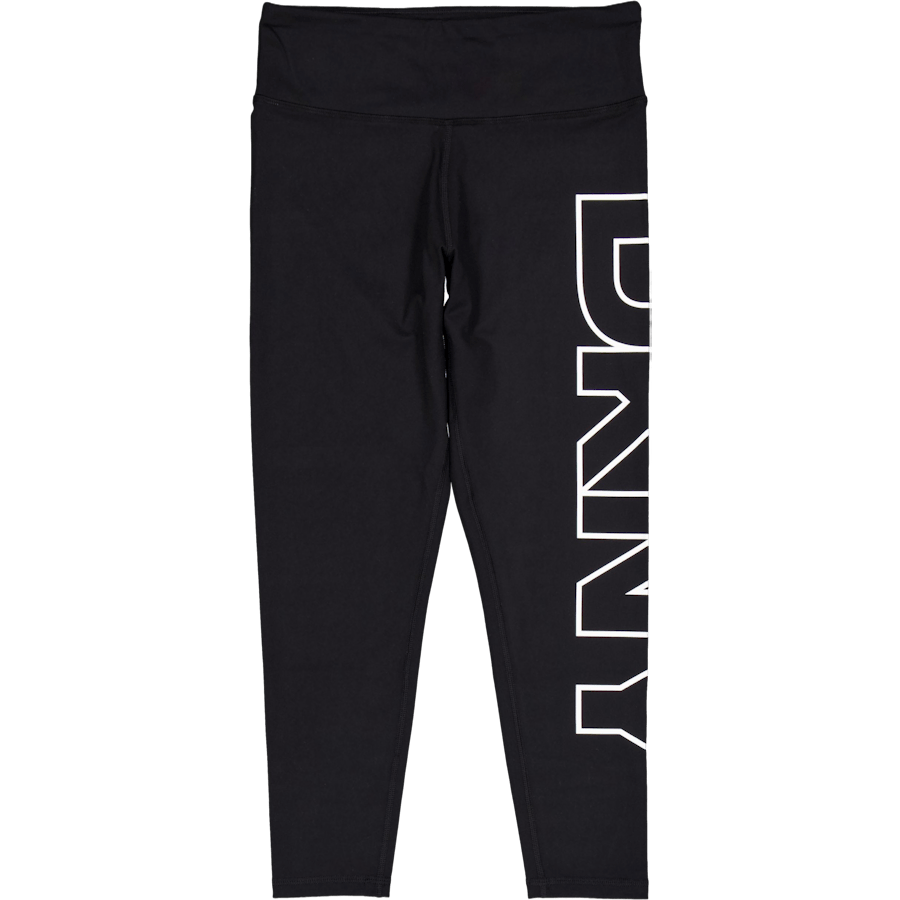 High Waist 7/8 Exploded Logo L Black/ White