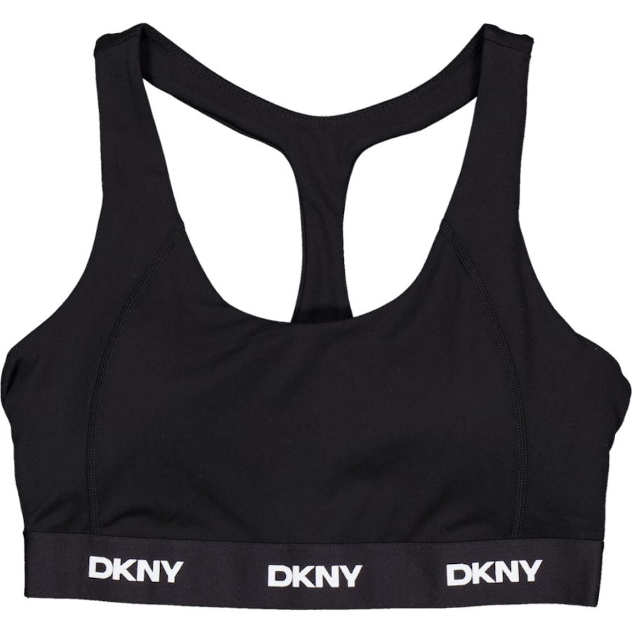 Logo Elastic Scoop Neck Racerb Black