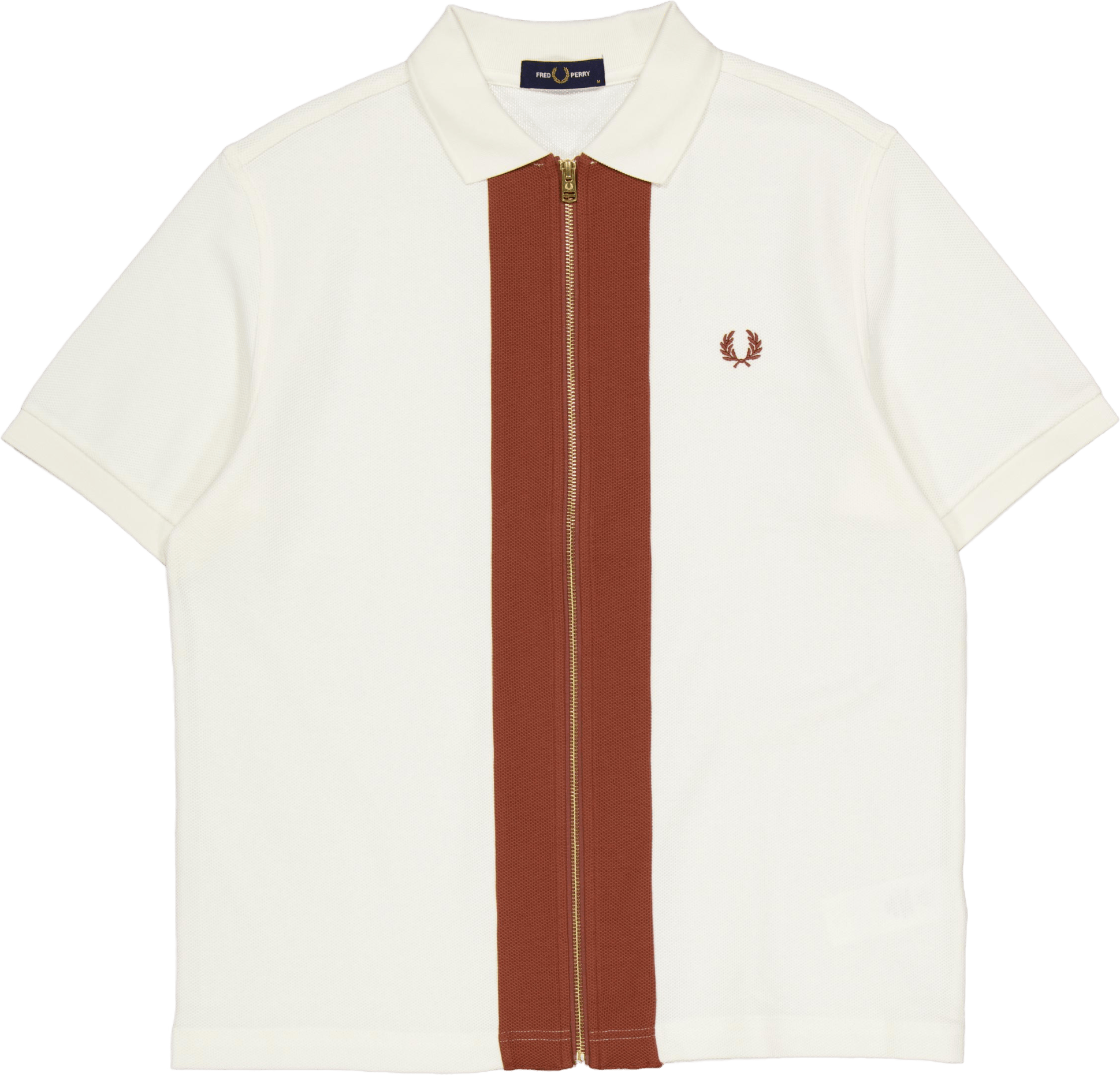 Zip Polo Shirt Light Ecru