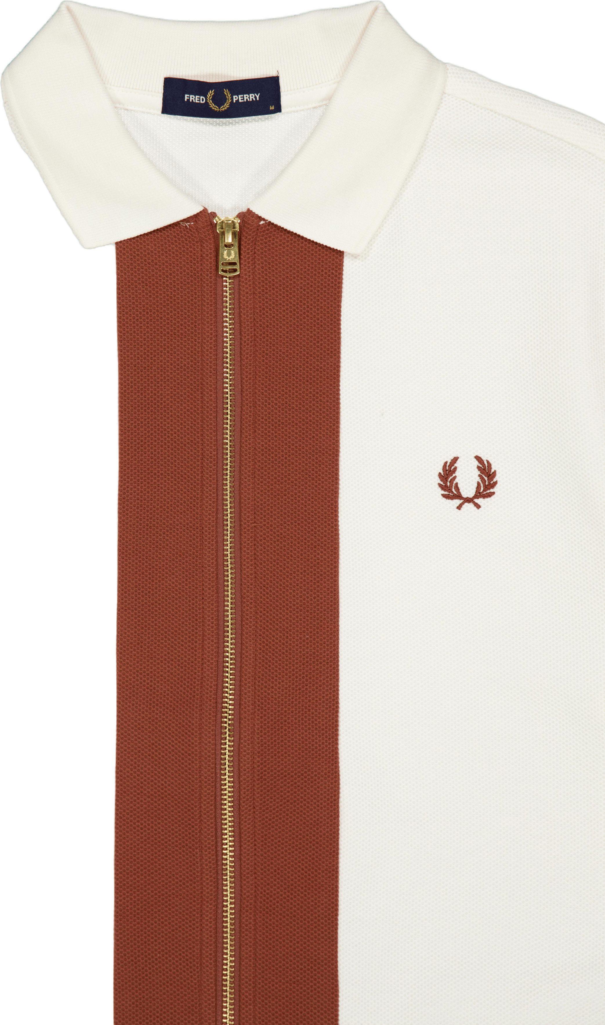 Zip Polo Shirt Light Ecru - Bild 3