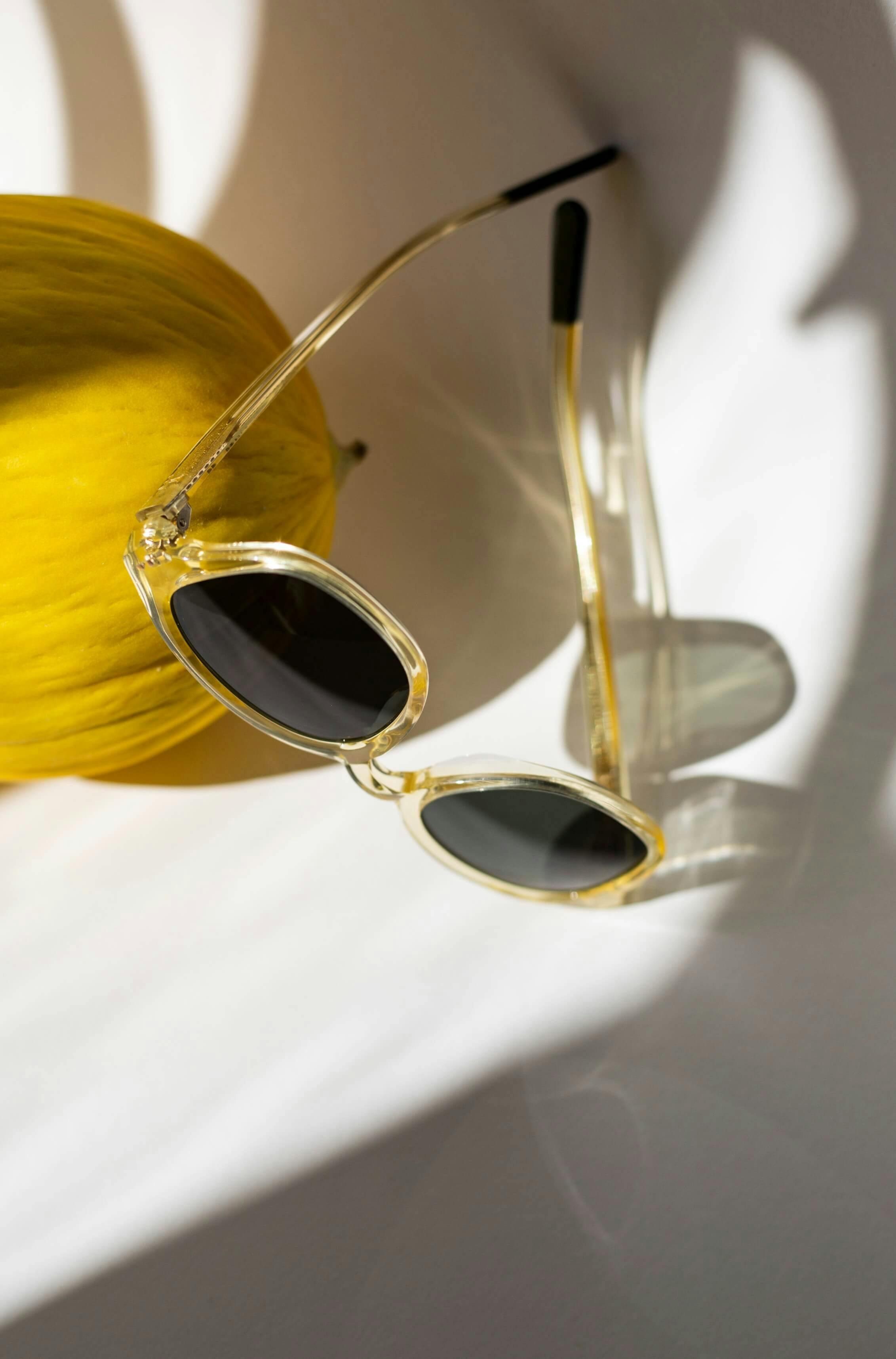 Crystal Frank, Unisex, varusteet, silmälasit, Beige, ONESIZE