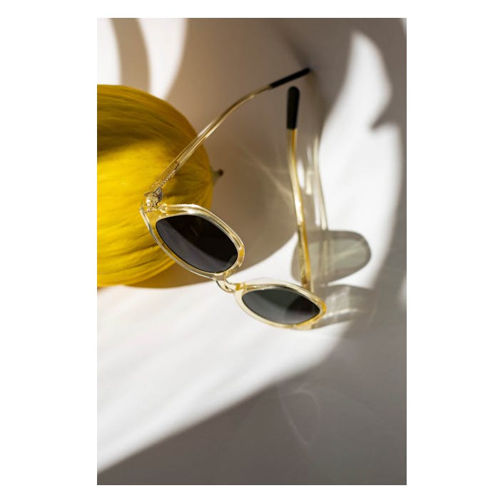 Crystal Frank, Unisex, varusteet, silmälasit, Beige, ONESIZE