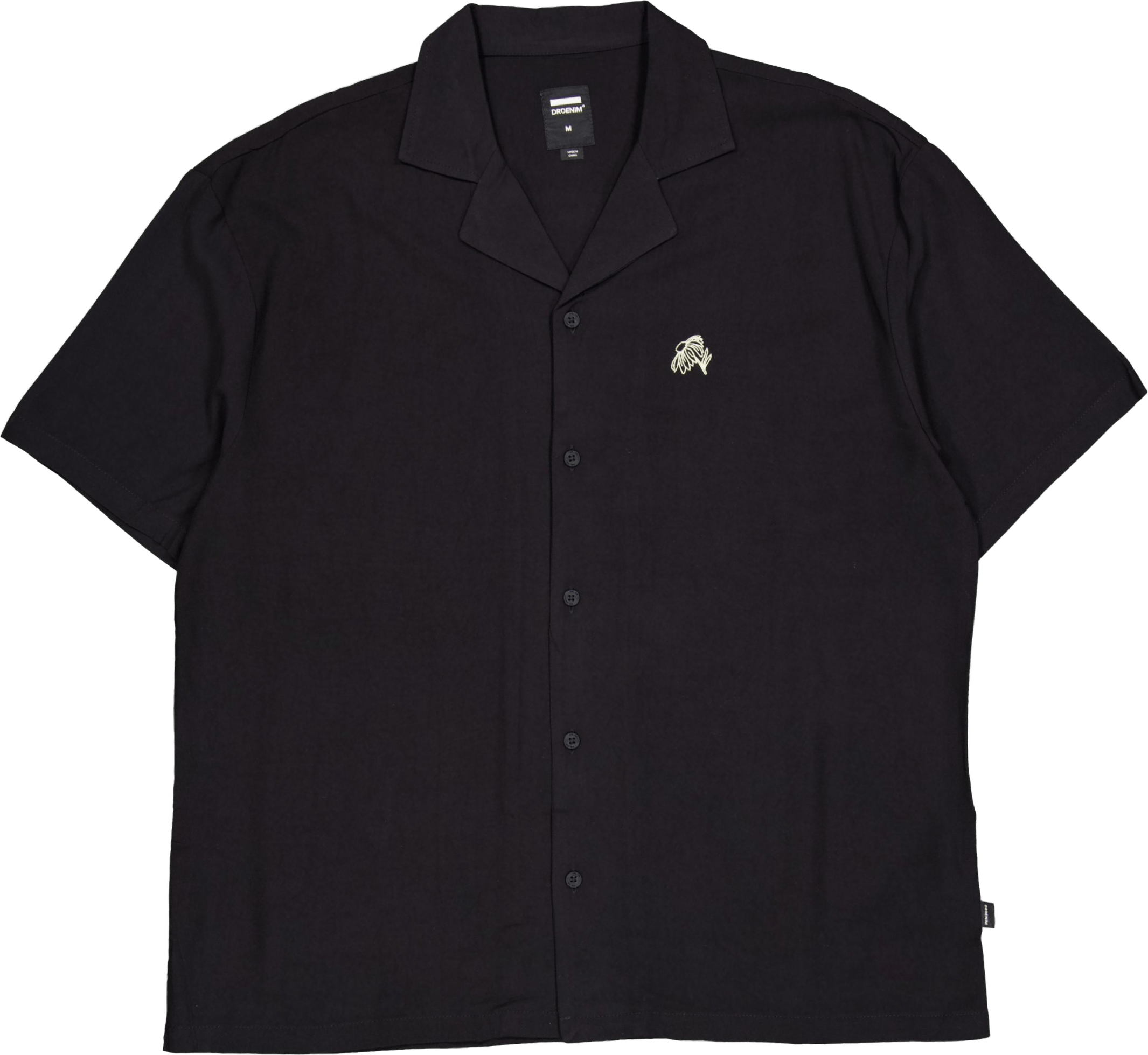 Madi Shirt Ba2 Black Ylw Embroidery