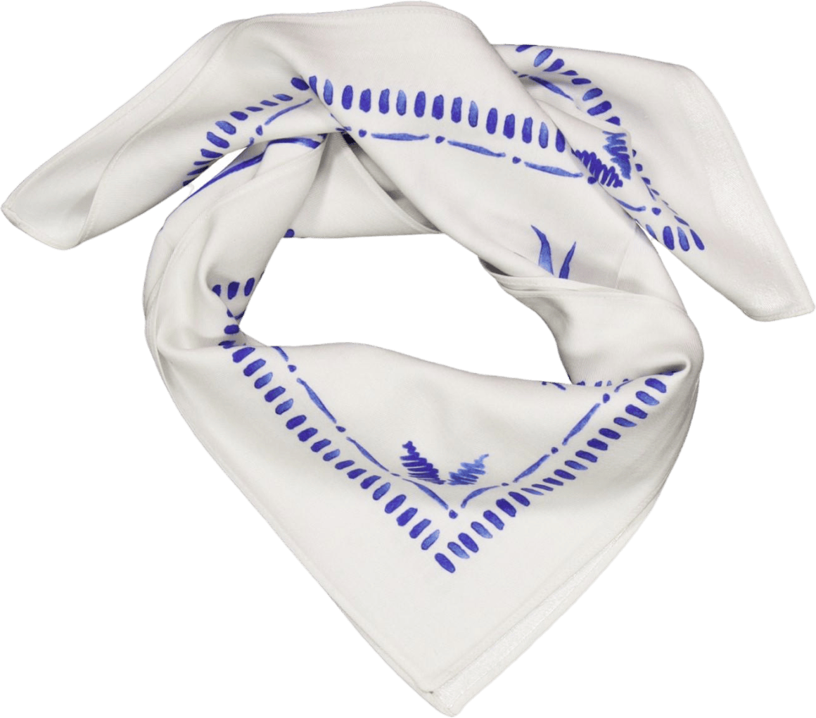 Neck Scarf White / Blue - Bild 2