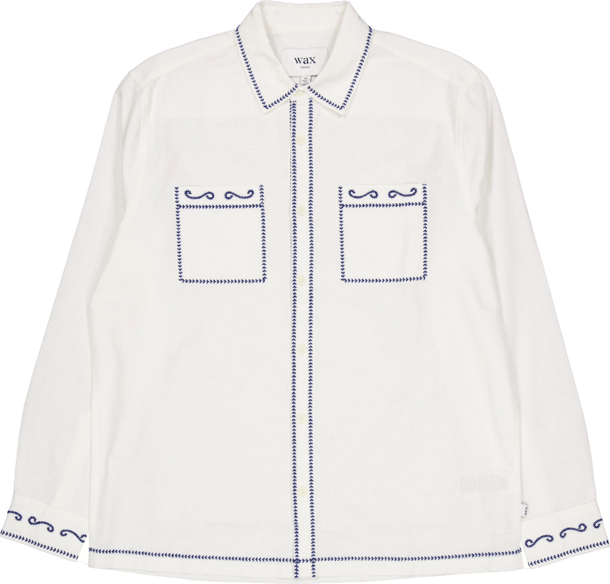 Haven Ls Shirt Ecru / Blue