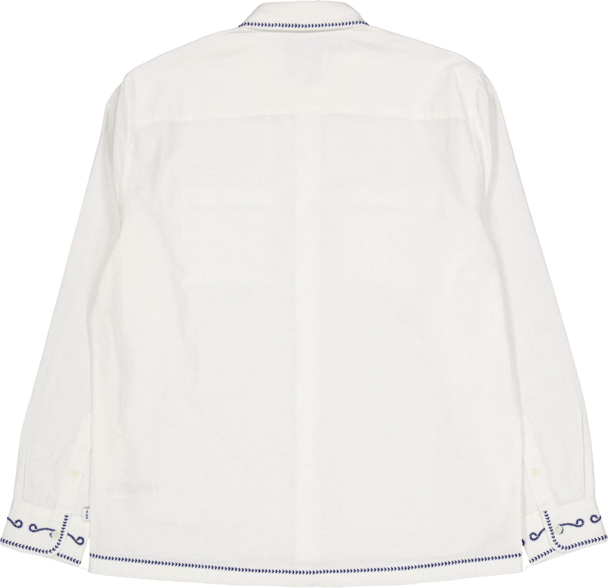 Haven Ls Shirt Ecru / Blue - Bild 2