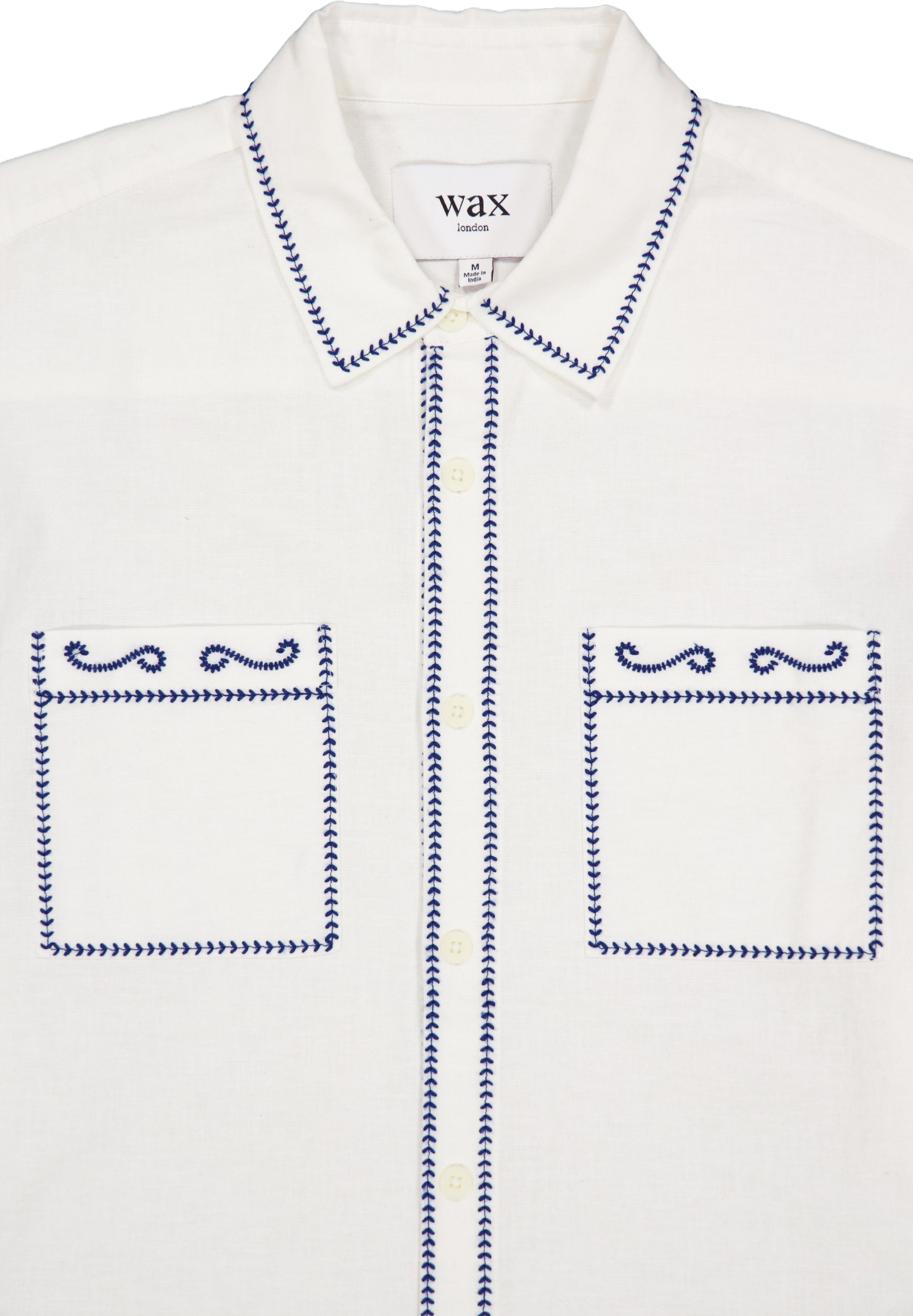 Haven Ls Shirt Ecru / Blue - Bild 3