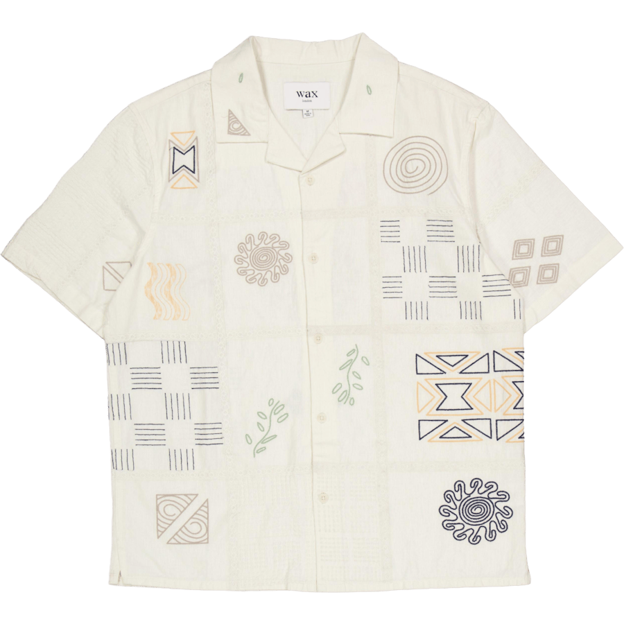Didcot Ss Shirt Ecru / Multi