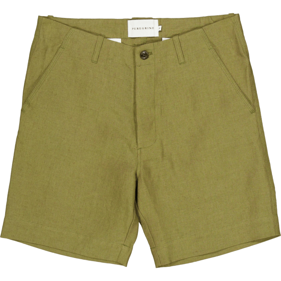 Grange Linen Shorts Moss