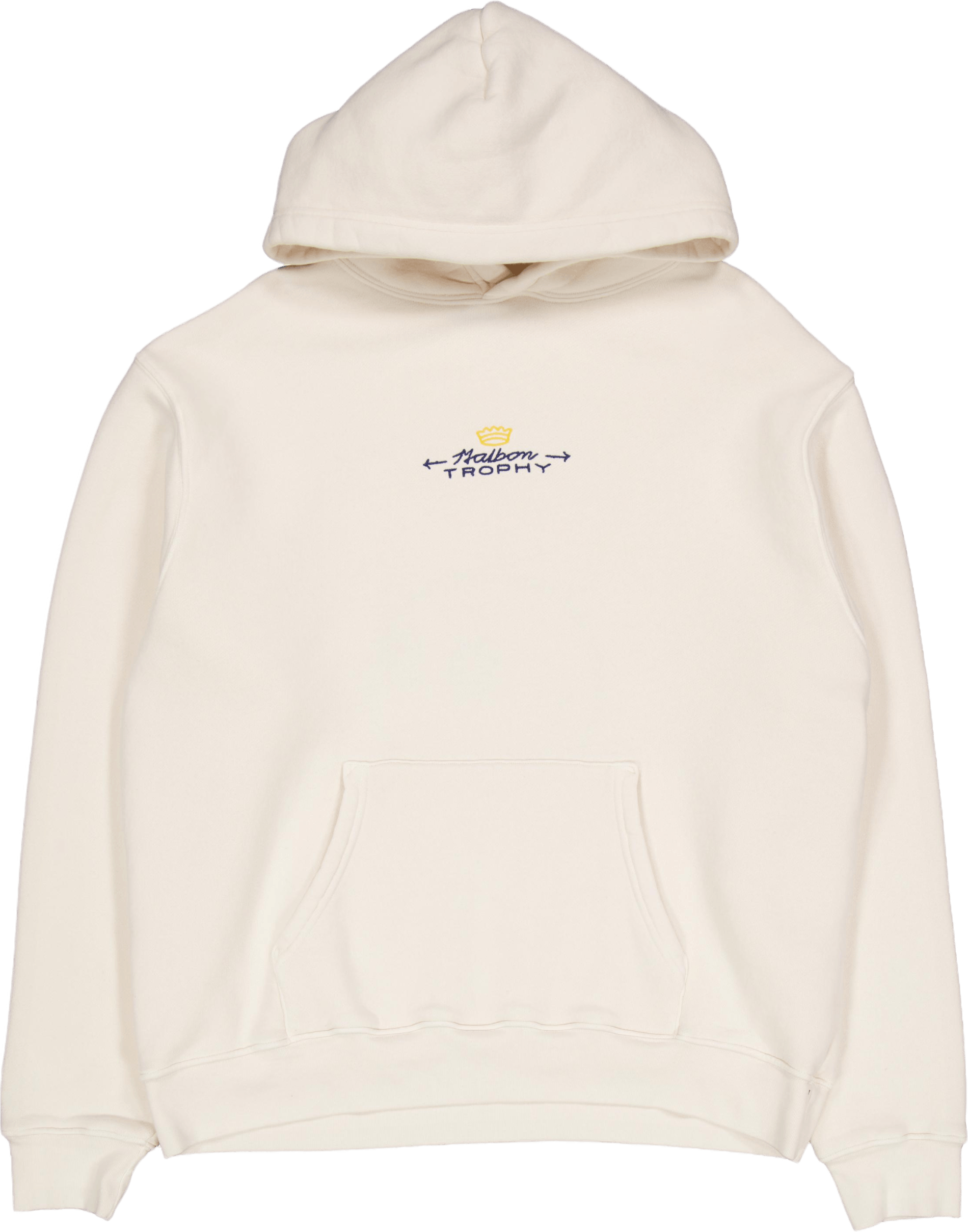 Malbon Trophy Hoodie Ivory, Male, Kleding, hoodies en sweatshirts, M