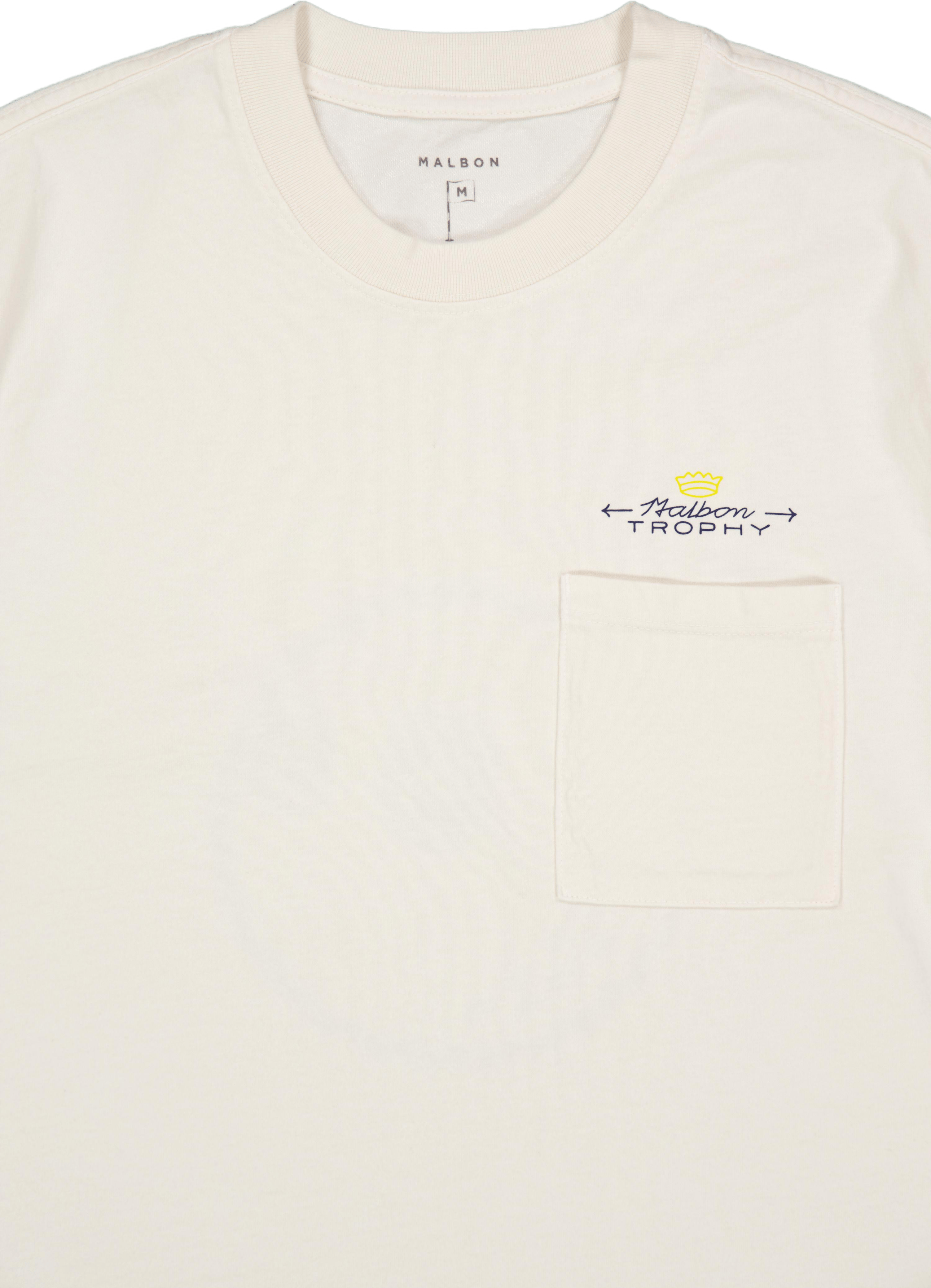 Malbon Trophy Pocket T-shirt Ivory - Bild 3