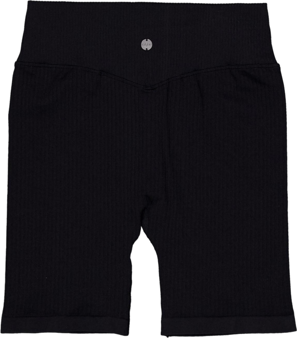 Ribbed Seamless Biker Shorts Black - Bild 2