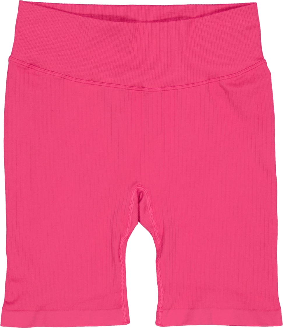 Ribbed Seamless Biker Shorts Berry