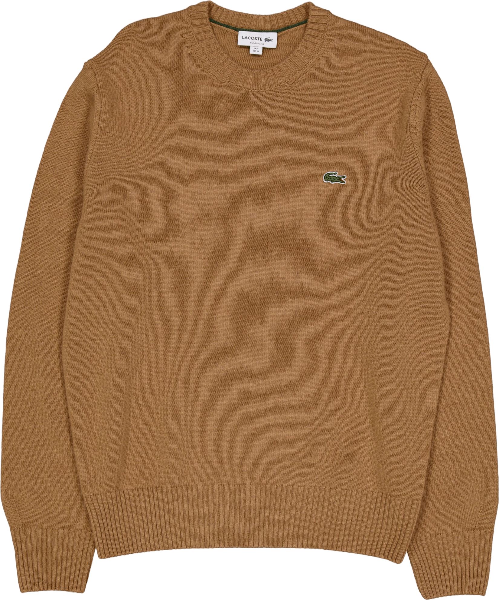 Carded Wool Crew Neck Sweater White Tuy