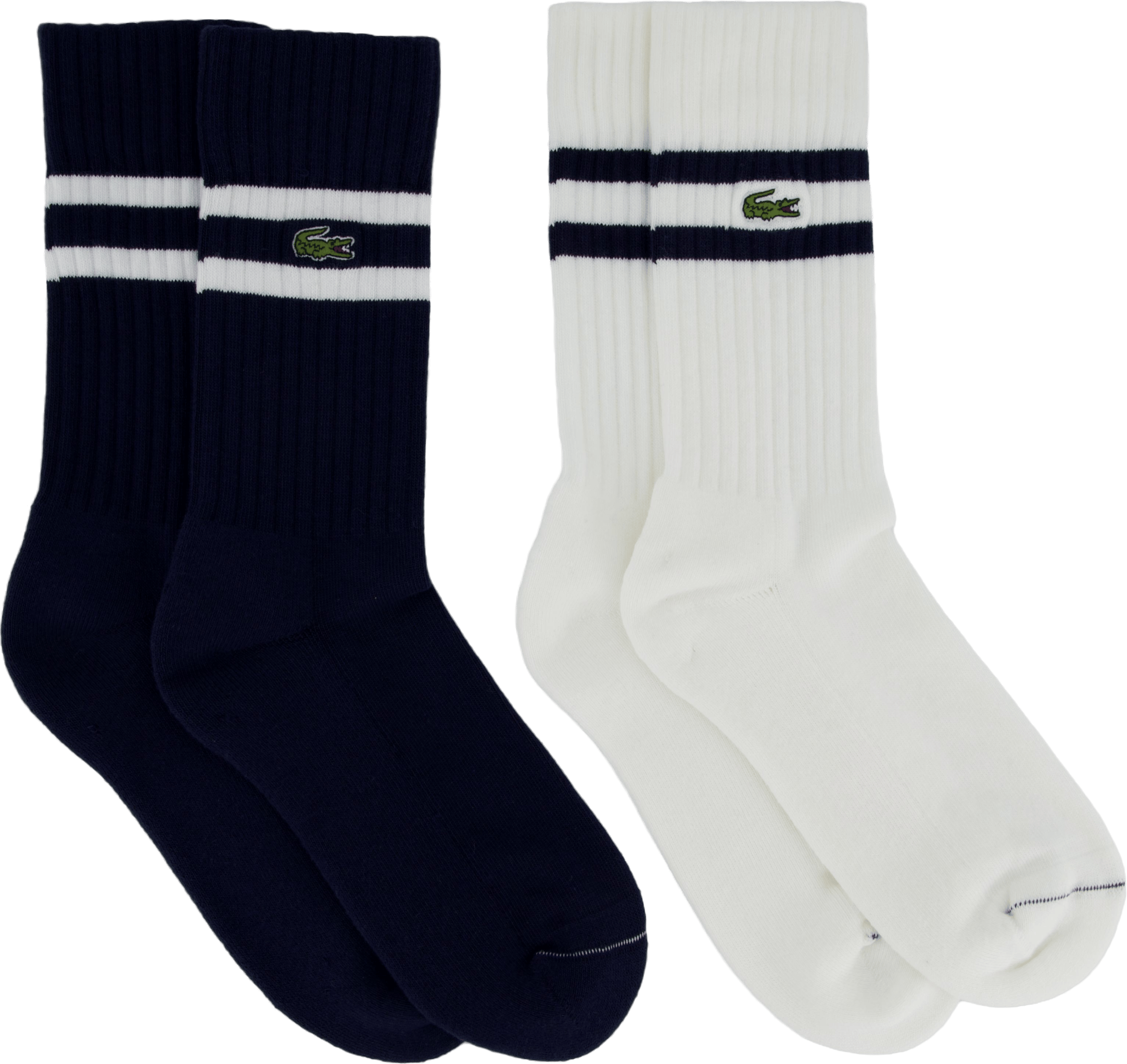 Ribbed Cotton Socks Navy Blue/white Hhw