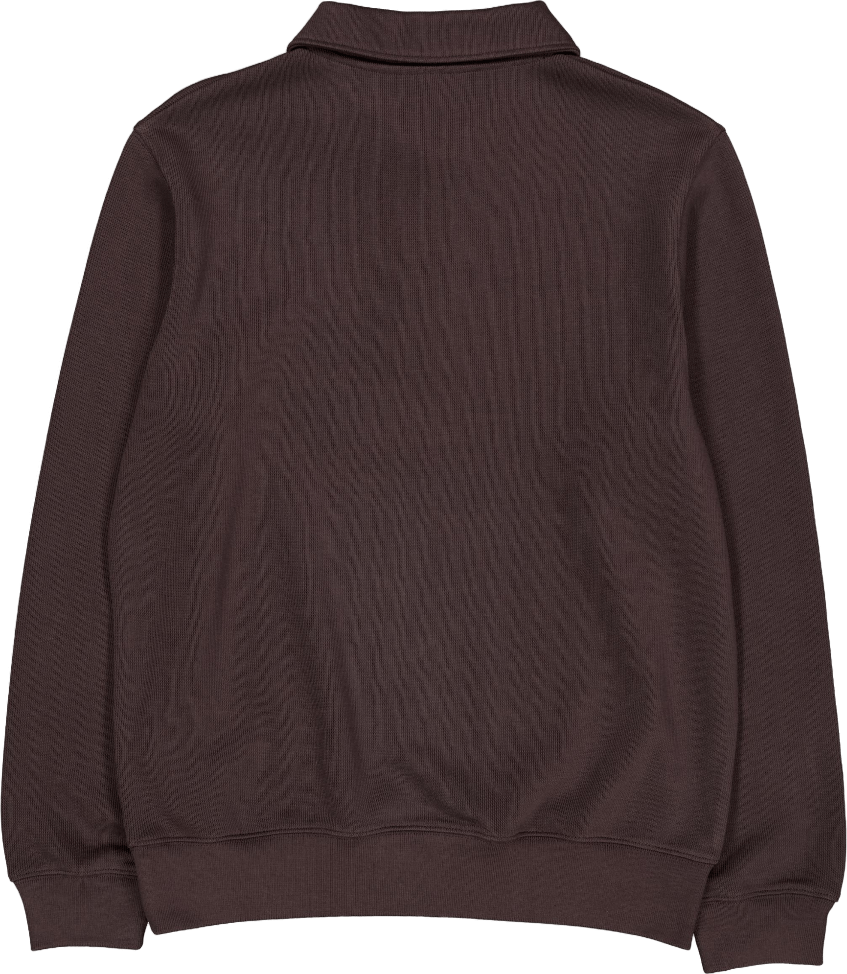 Ribbed Cotton Polo Collar Swea Brown Skb - Bild 2