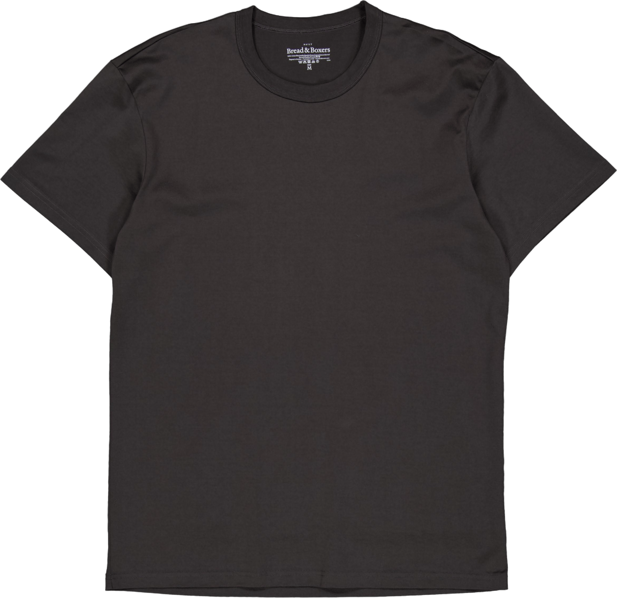 Crew-neck Pima Charcoal