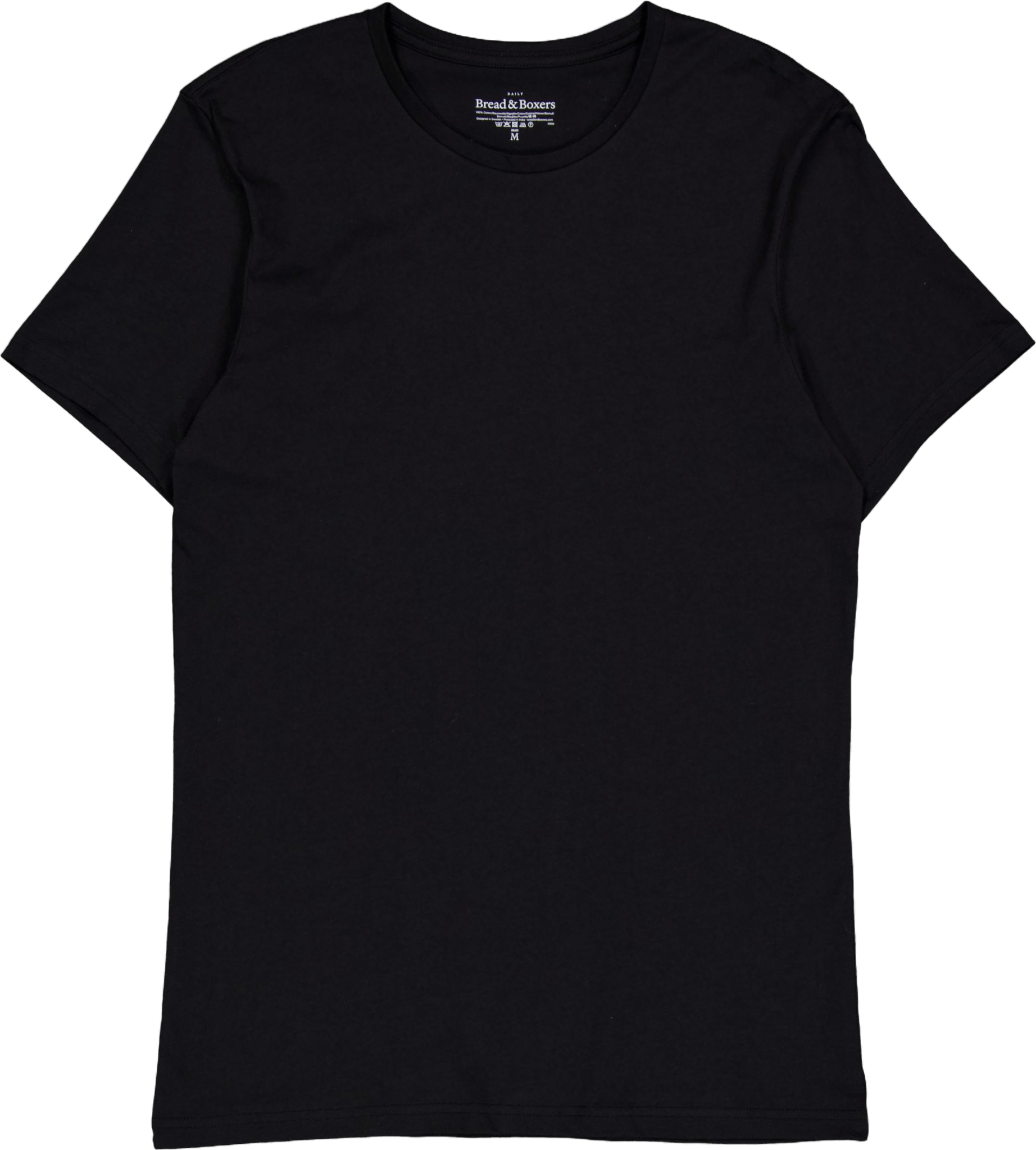 Crew-neck Lightweight Cotton 2 Black - Bild 2