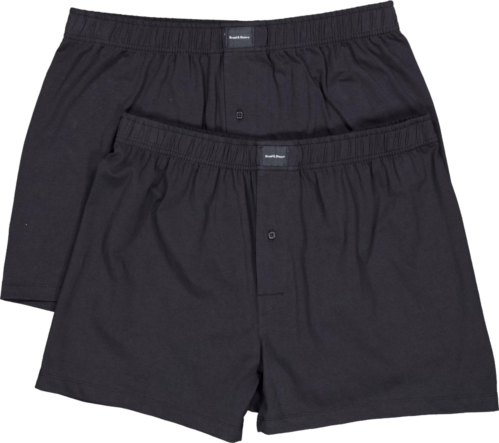 Jersey Boxer Shorts 2-pack Black
