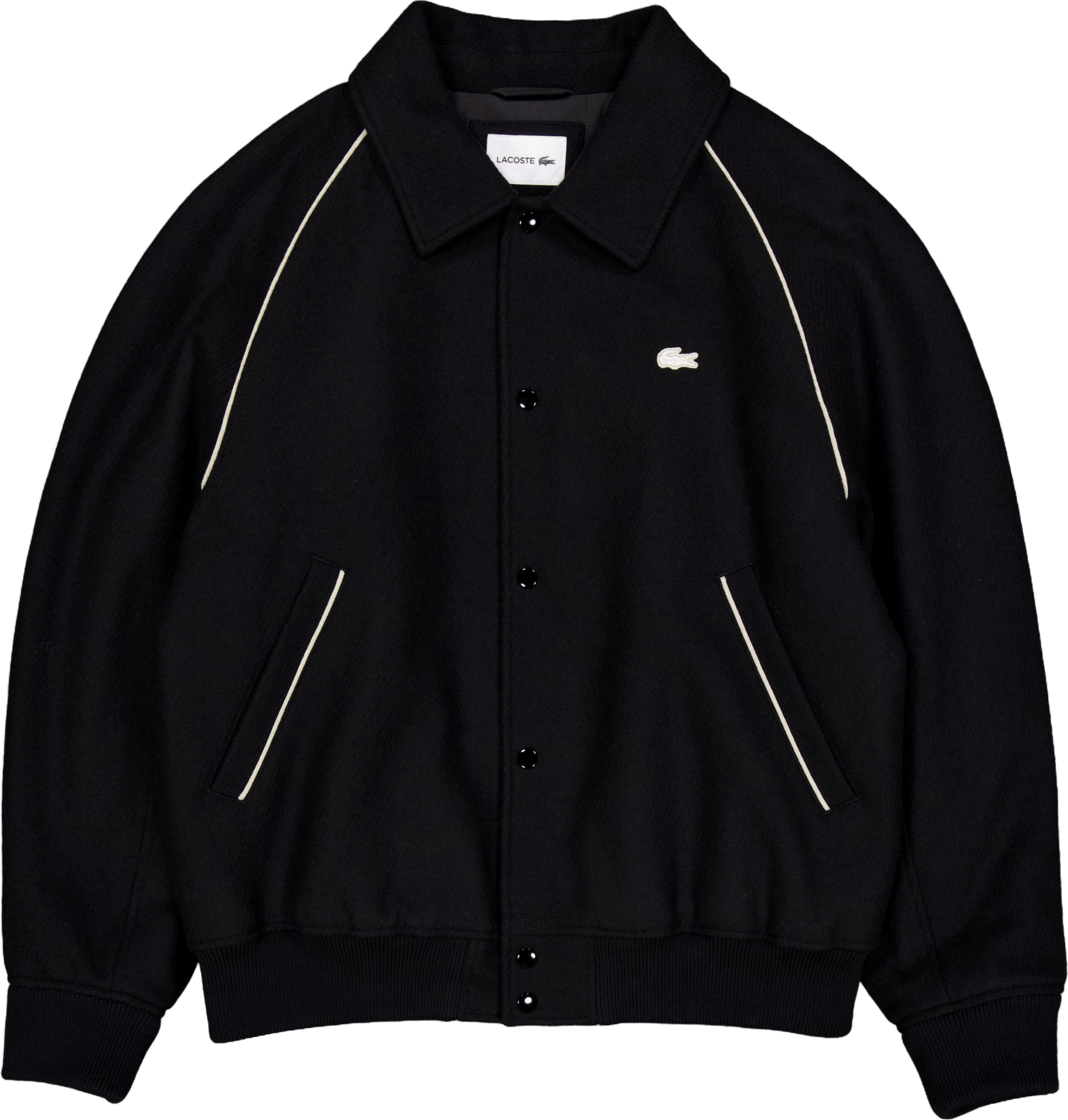 Badge Accent Wool Varsity Jack Black