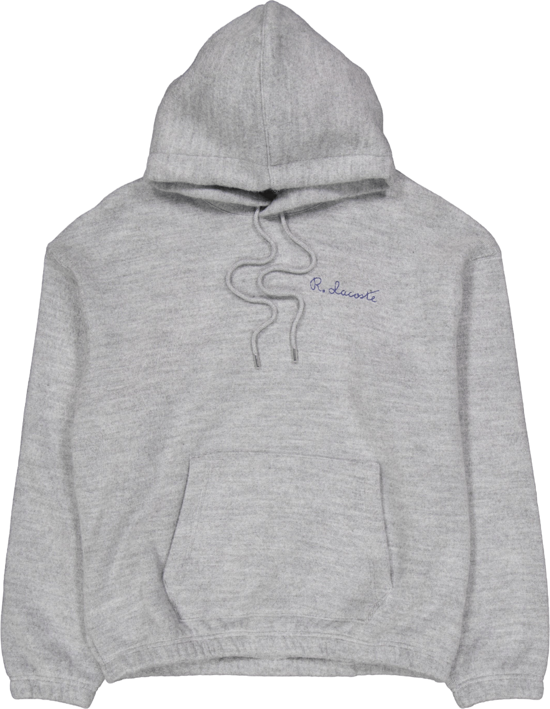 Embroidered Signature Hoodie Silver Chine