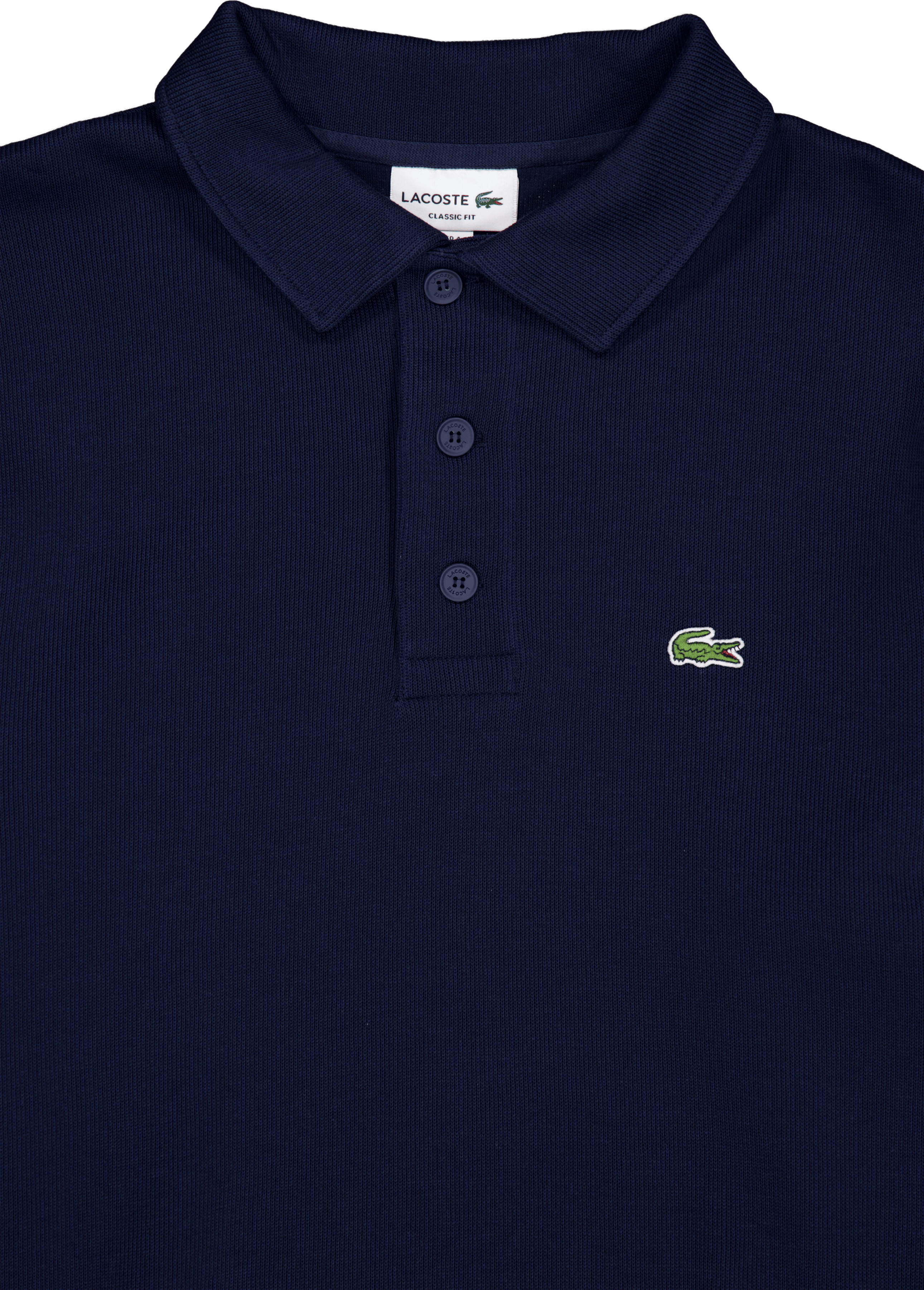 Ribbed Cotton Polo Collar Swea Navy Blue - Bild 3