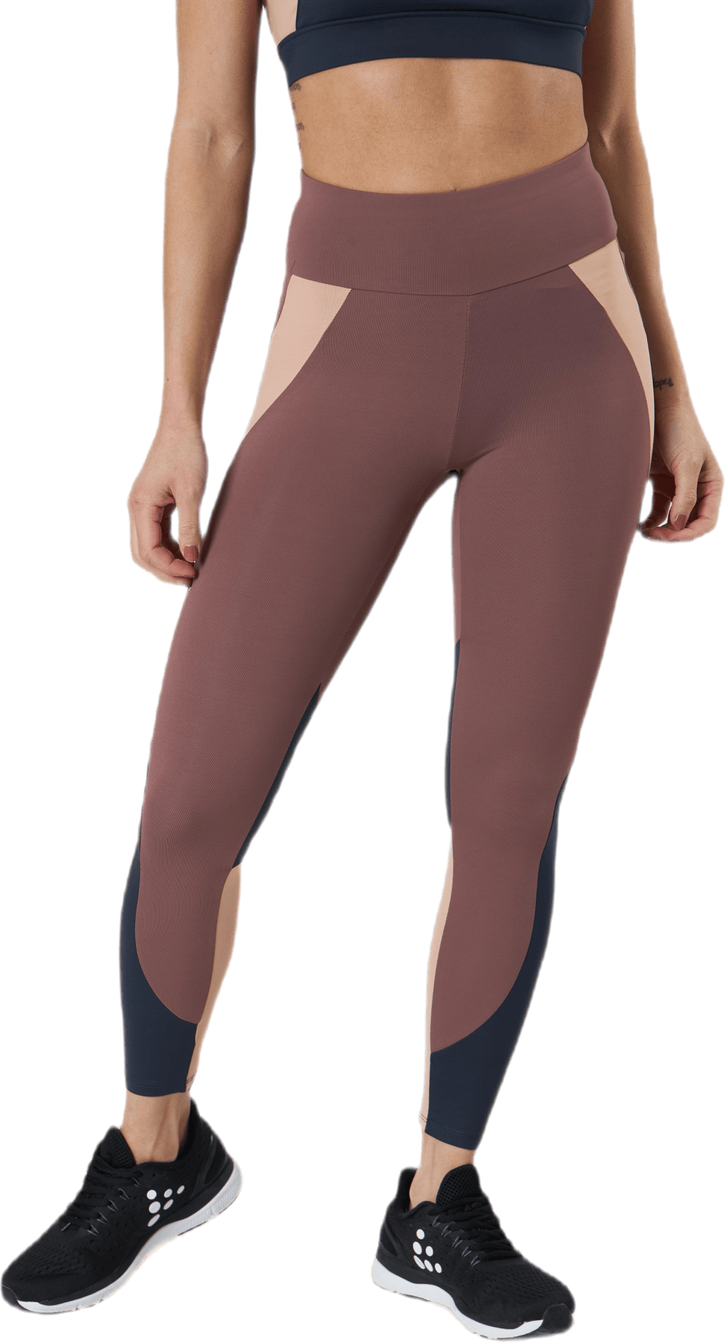 Flow Blocked Tights Purple, Female, Apparels, Leggings, Workout, Purple, XS