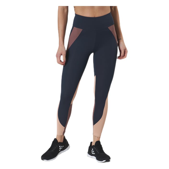 Flow Blocked Tights Blue/Purple, Female, Bekleidung, Leggings, Trainieren, Blau/Lila, M