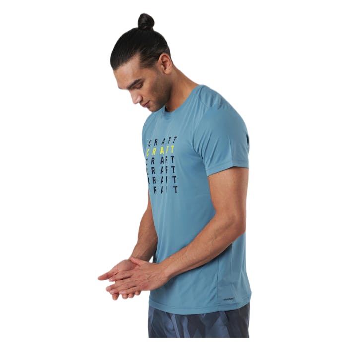 Core Charge SS Tee Blue, Male, Kleding, T-shirt, Training, Blauw, L