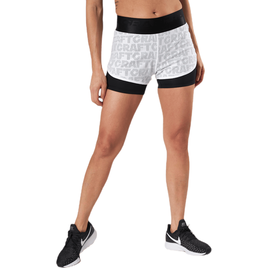 Core Charge Logo Shorts White/Black