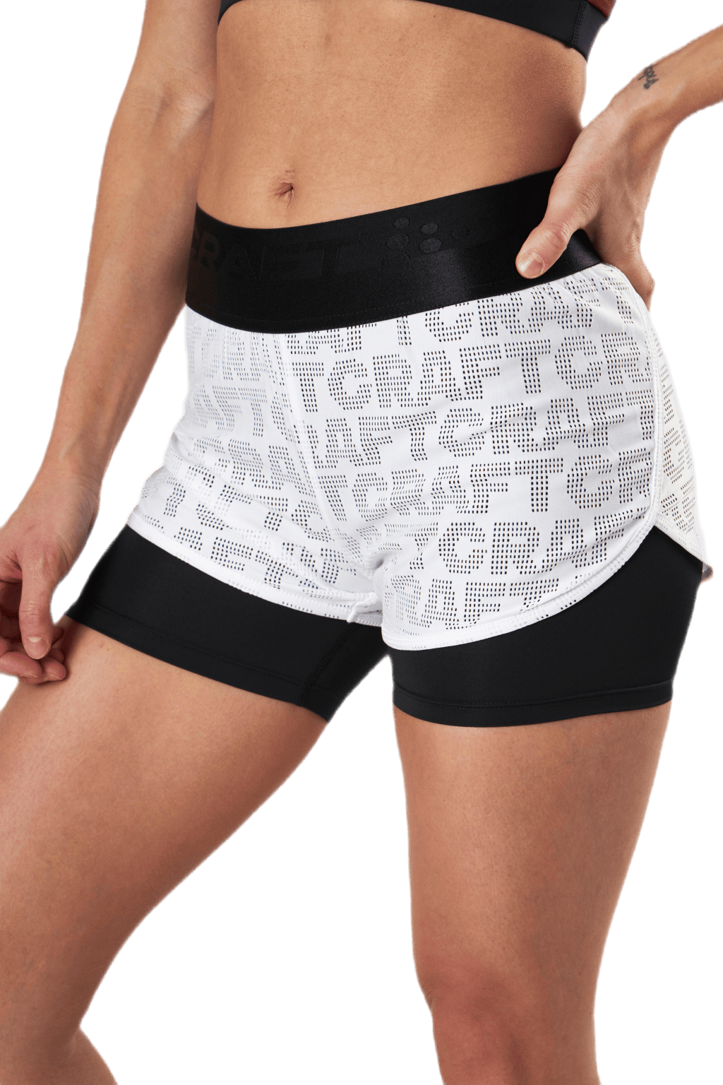 Core Charge Logo Shorts White/Black - Bild 4