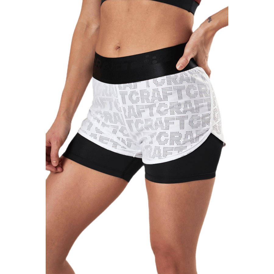 Core Charge Logo Shorts White/Black - Bild 4
