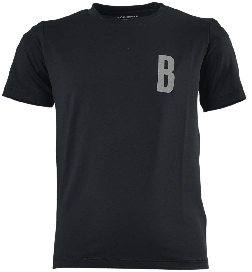 Jr Tee Borg Black, Unisex, Kleding, T-shirt, Training, Zwart, 134/140