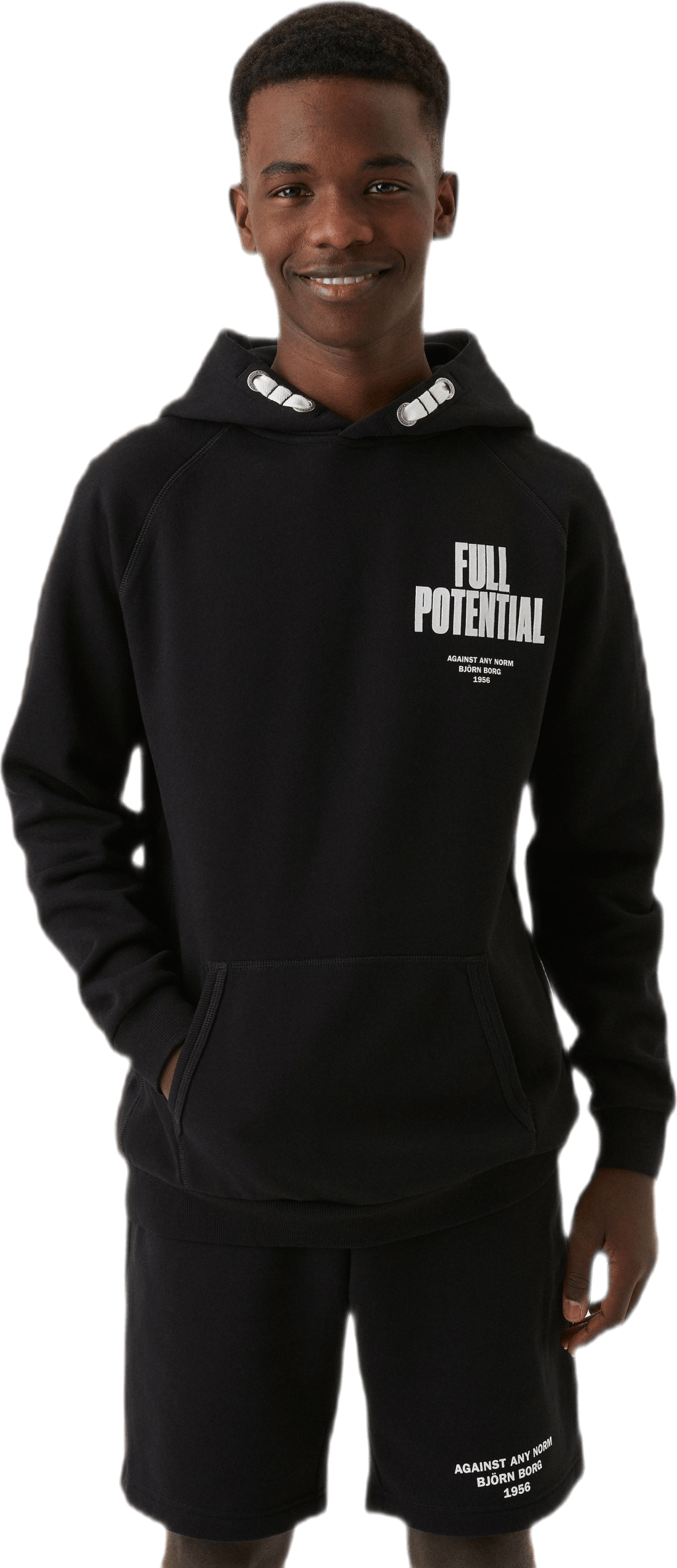 Jr Borg Sport Hoodie Black, Unisex, Vêtements, Chemises, Noir, 134/140