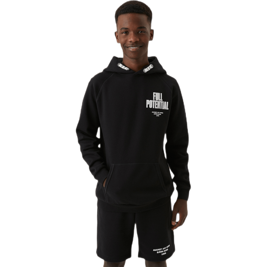 Jr Borg Sport Hoodie Black