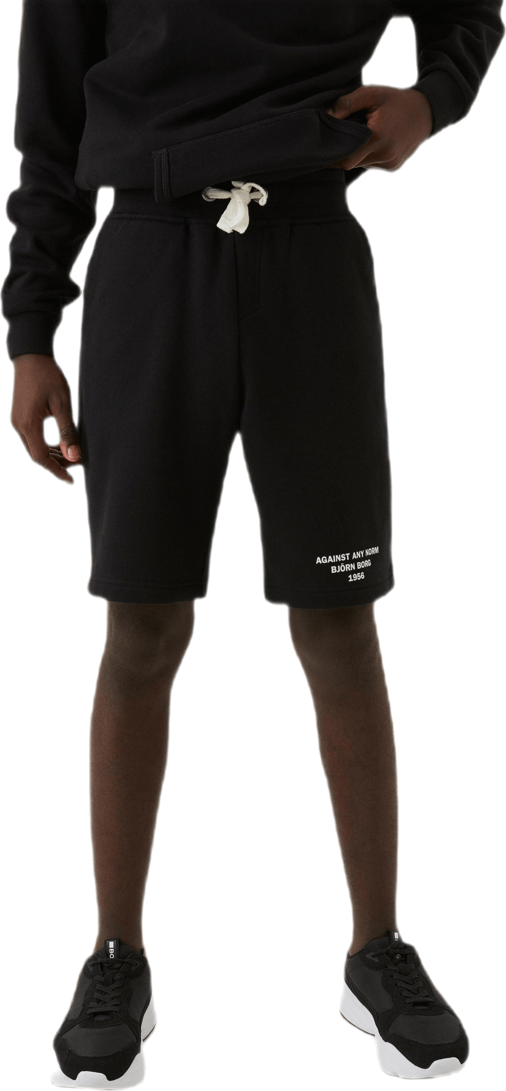 Jr Borg Sweat Shorts Black, Unisex, Apparels, Shorts, Workout, Black, 170