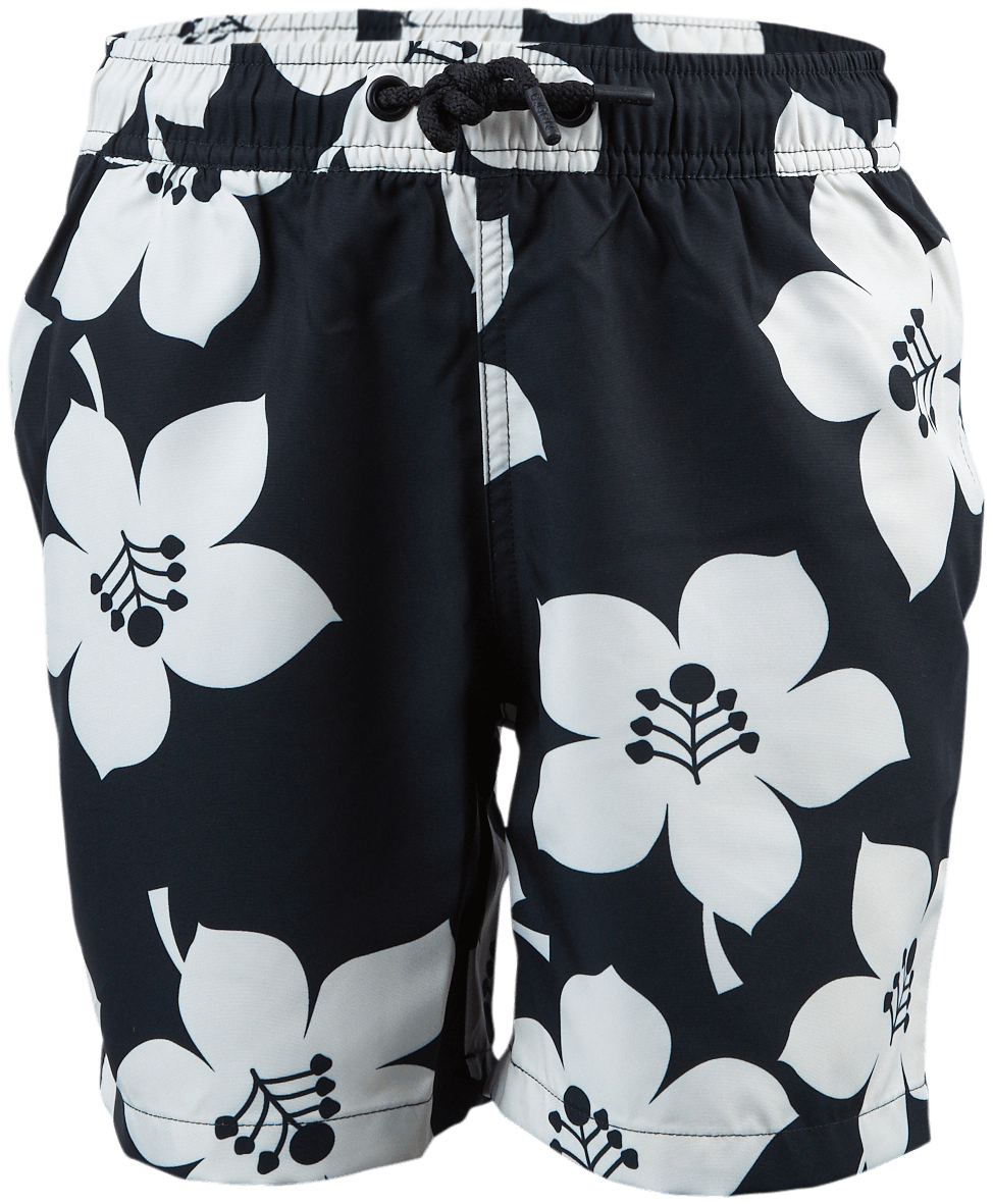 Jr Loose Kenny Swimshorts White/Black, Unisex, Kleding, Zwemkleding, Zwemmen, Wit/Zwart, 146/152