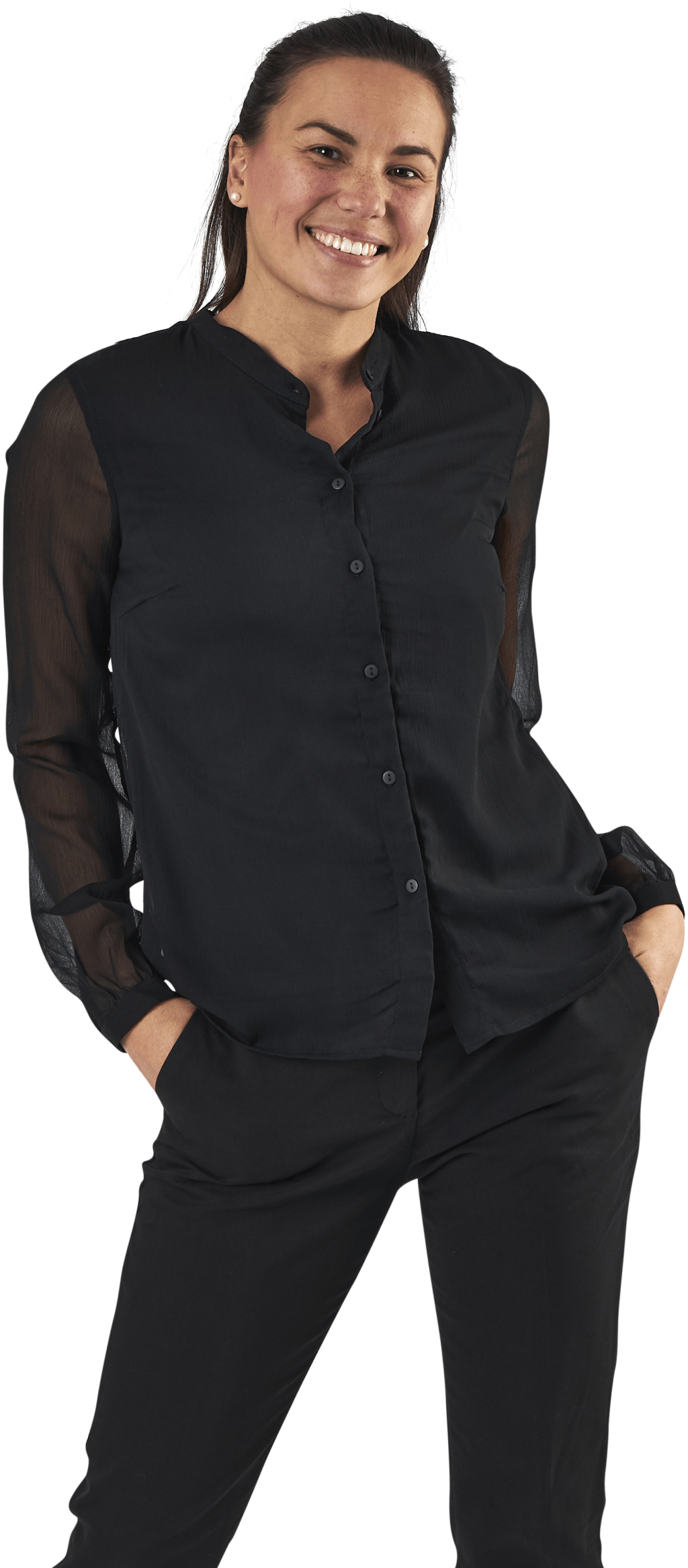 Blume Ls Shirt Black - Bild 2