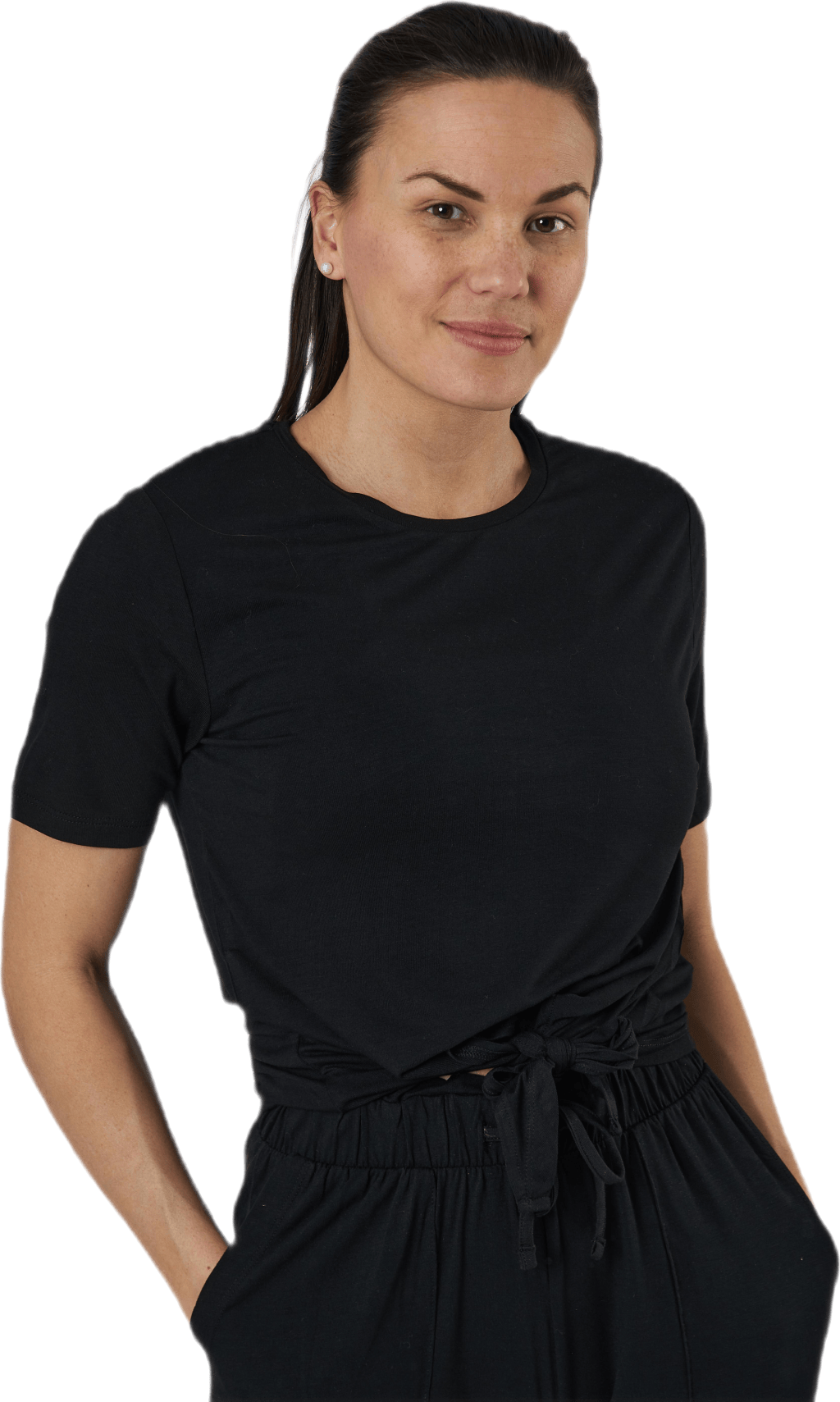 Neora Ss Tie Tee Black