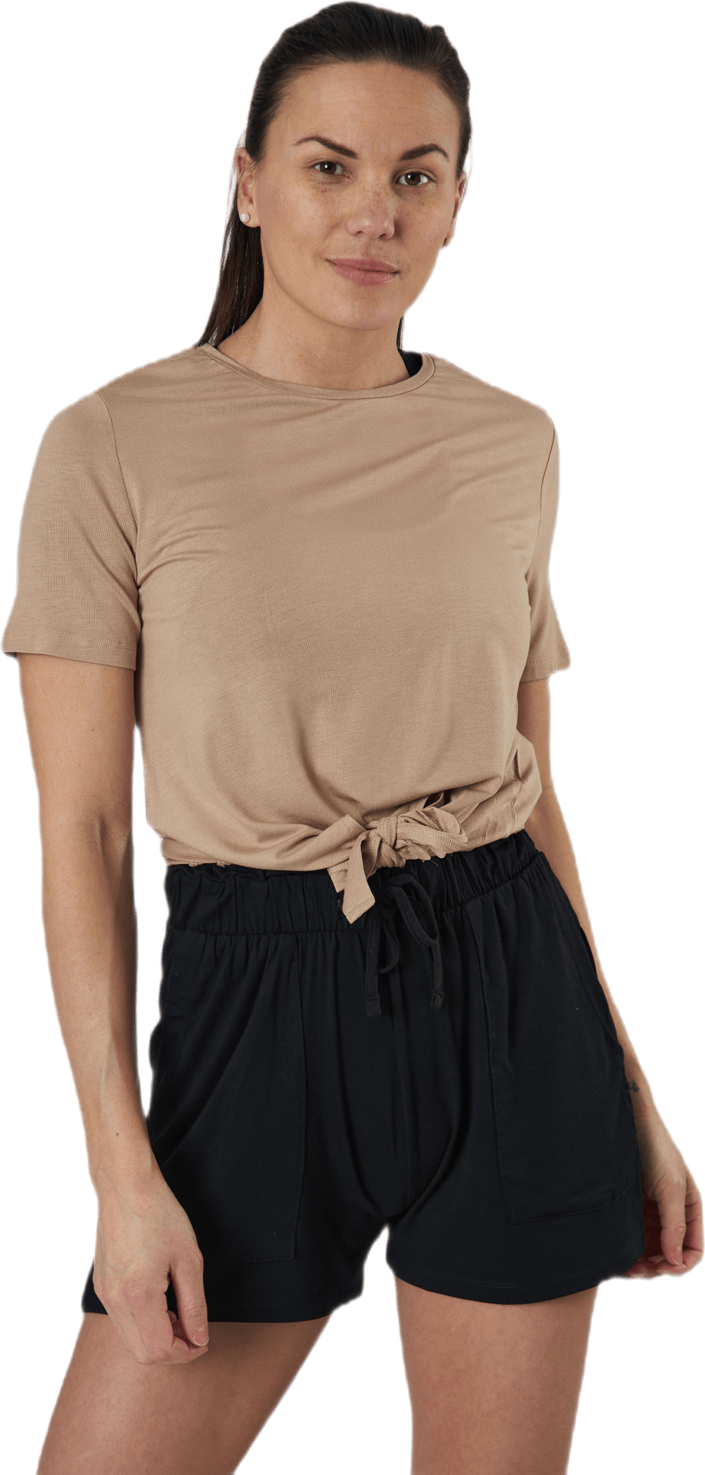 Neora Ss Tie Tee Beige