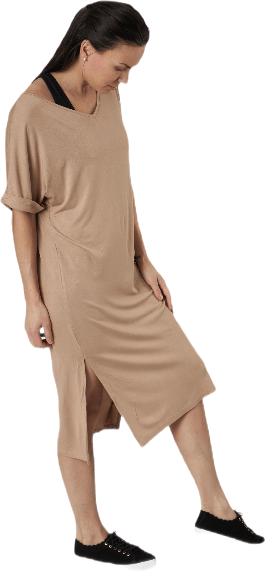 Neora Ss Fold Up Dress Beige - Bild 2