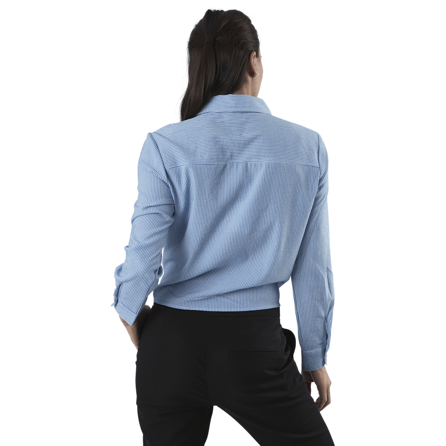 Lecey Ls Stripe Knot Dnm Shirt White - Bild 3