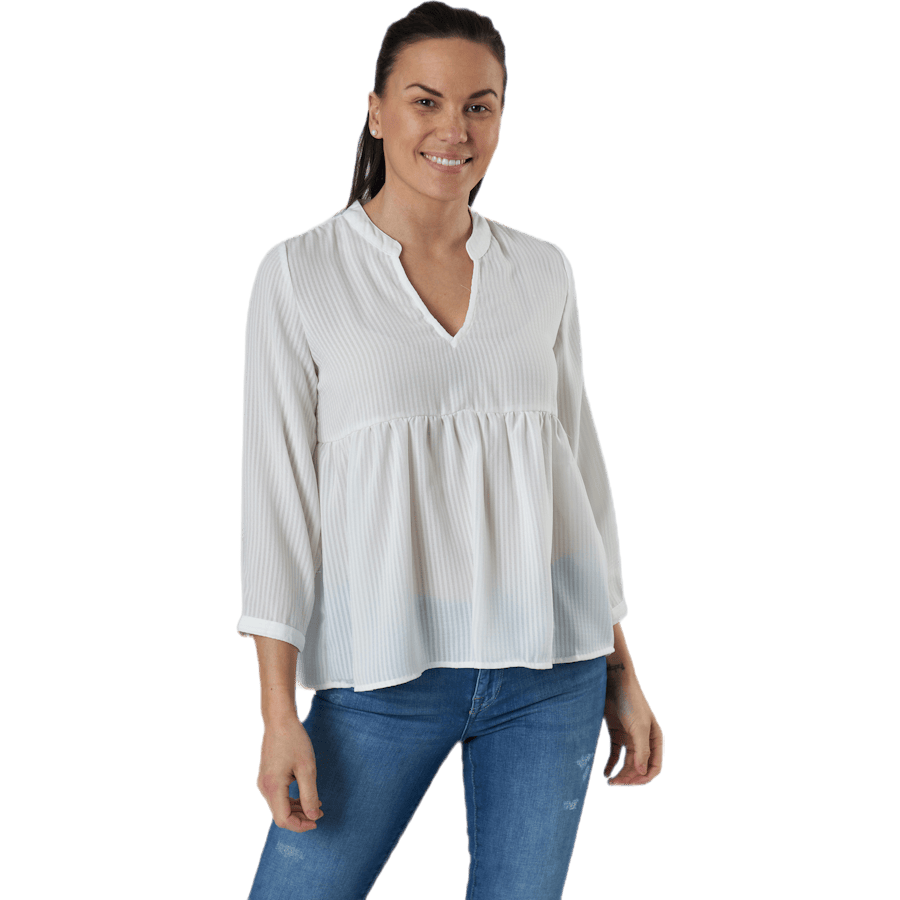 Bloom 3/4 Top Wvn White