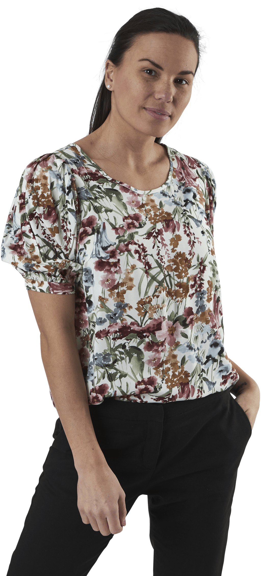 Karma Life 2/4 Aop Top Wvn White