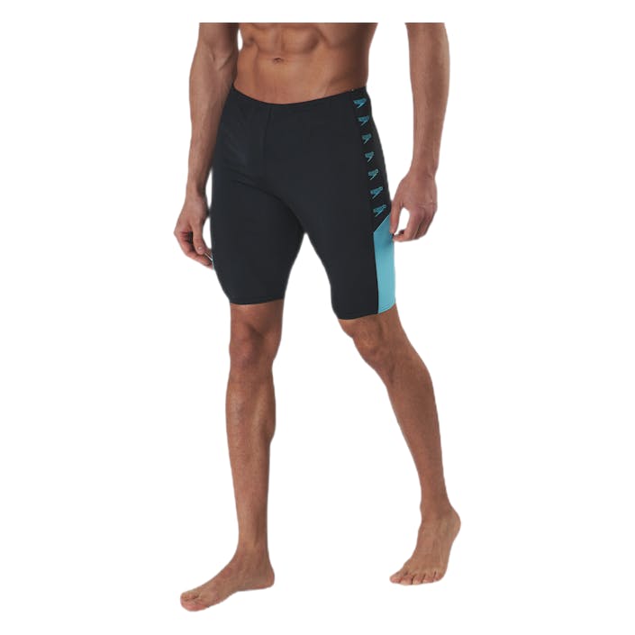 Boom Logo Splice Jammer Blue/Black, Male, Apparels, Swimwear, Swimming, Blue/Black, L